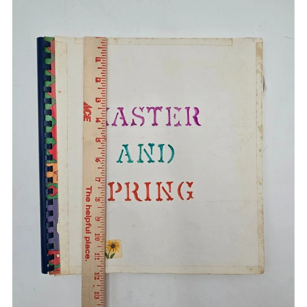 Easter and‎ Spring Vinyl Clings Storage Book Retro Bunny Chick Window Decal